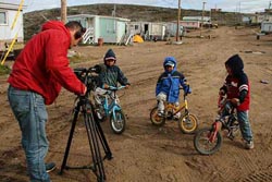 Video shooting at Pond Inlet - Gabriel Pitras